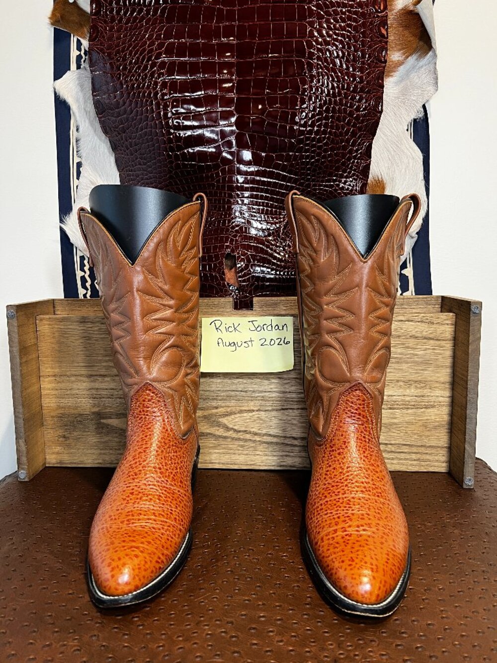 Palomino Peanut Brittle Antelope Cowboy Boots in Men's Size 11D